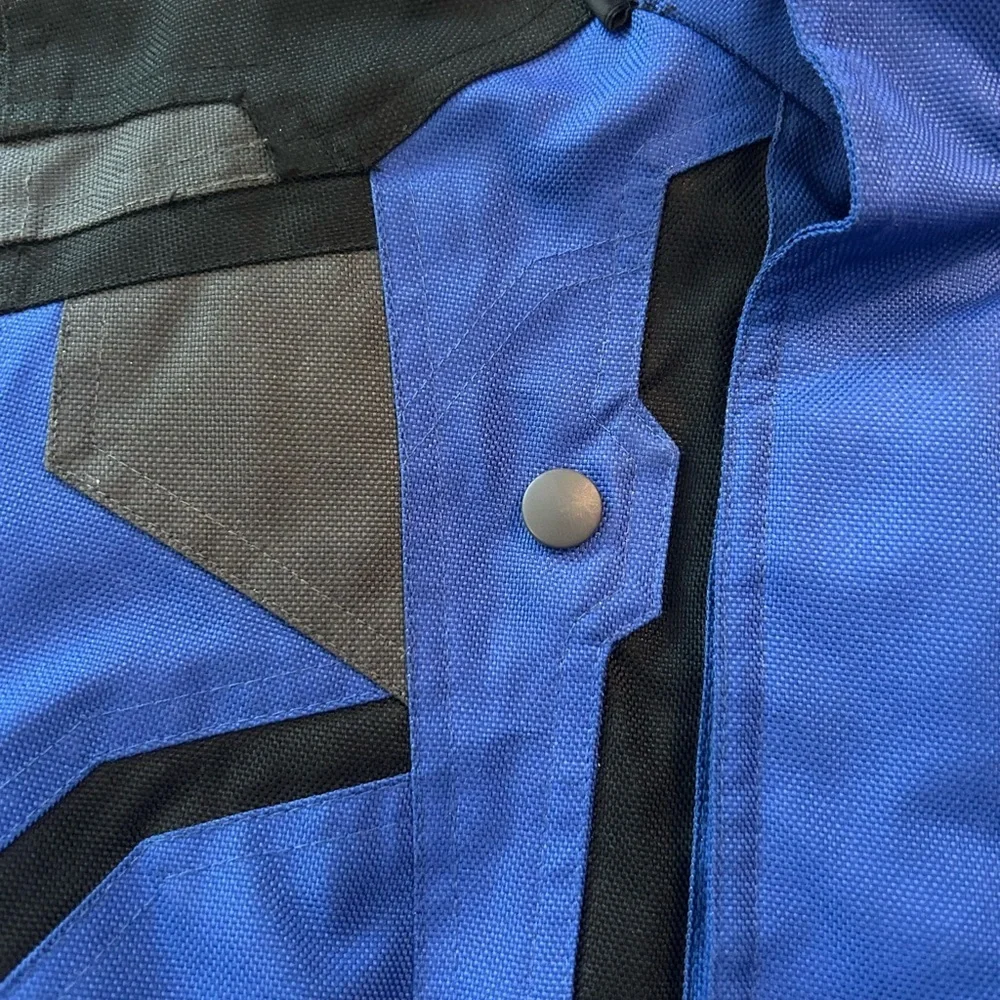 Falls Creek Boys Blue,Black & Gray Heavy Full Zip Velcro Jacket Pockets  Size 7
